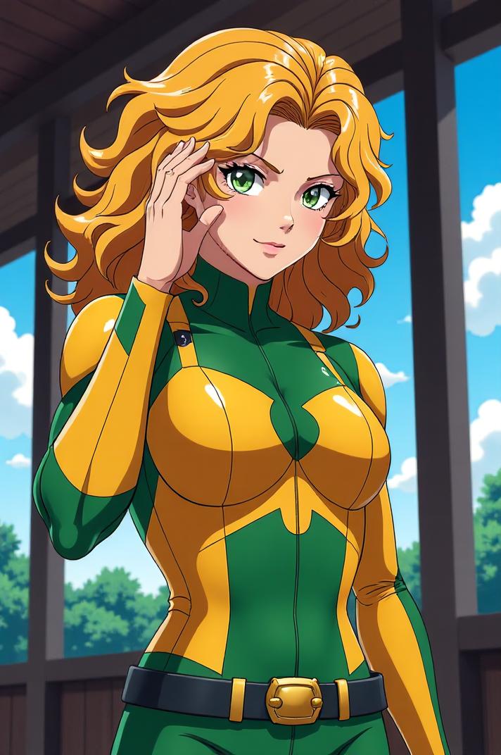 asian anime style marvel Genis Vell masterpiece,best quality , asian anime, Lob Curly magnolia hair