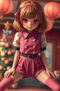 Anime style , Front side back three views shot, masterpiece , best quality
