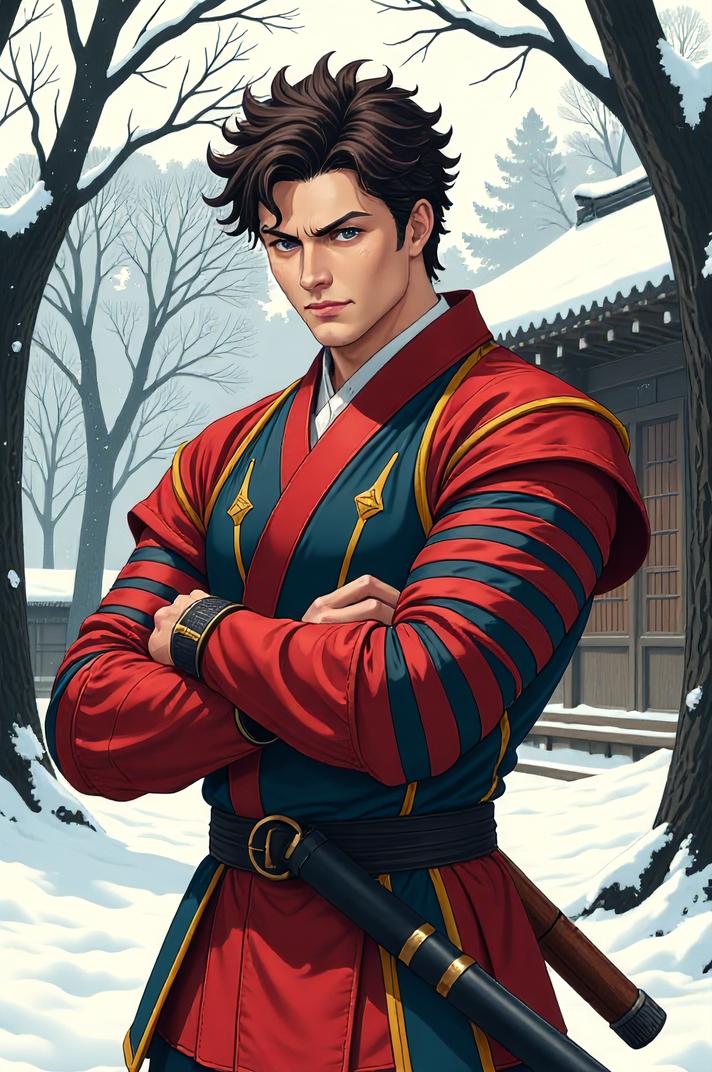 asian anime style marvel Shatterstar masterpiece,best quality , asian anime, Short Curly buff hair