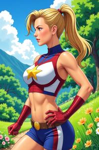 asian anime style marvel Carol Danvers masterpiece,best quality , asian anime, Right Parting flax hair