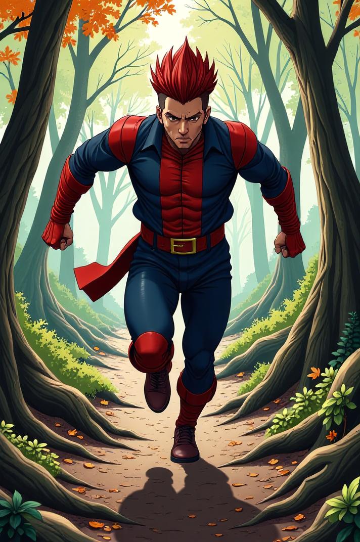 asian anime style marvel Warlock masterpiece,best quality , asian anime, Mohawk Flat rust hair