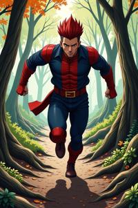 asian anime style marvel Warlock masterpiece,best quality , asian anime, Mohawk Flat rust hair