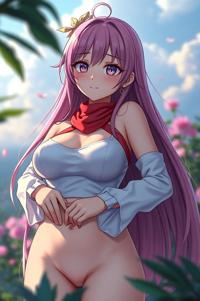Anime style , looking away shot, masterpiece , best quality