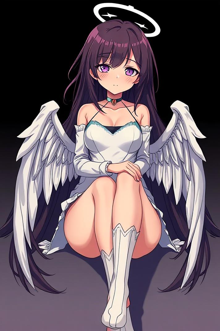 Anime style , knee level shot, masterpiece , best quality