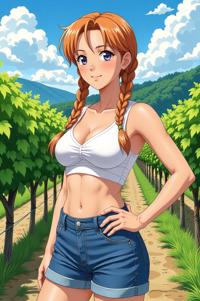 asian anime style marvel Longshot masterpiece,best quality , asian anime, Braids apricot hair