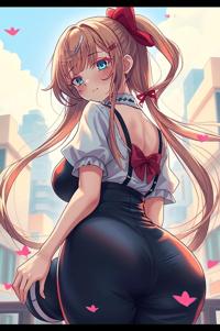 Anime style , looking away shot, masterpiece , best quality