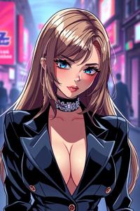 Anime style , hip level shot, masterpiece , best quality