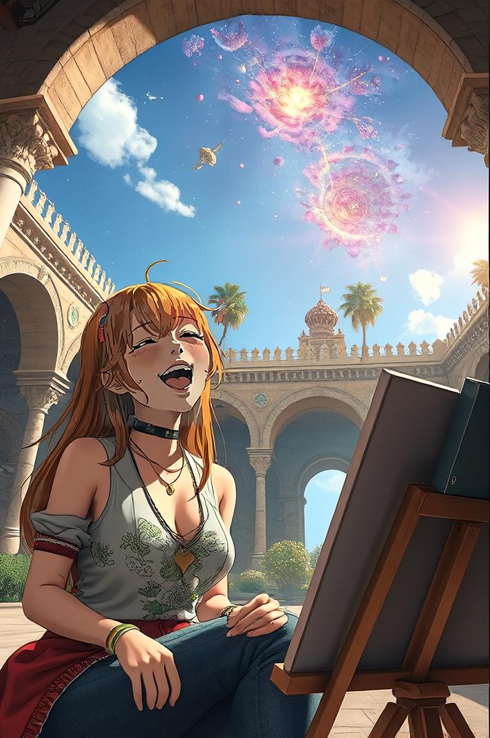 Anime style , perspective shot, masterpiece , best quality