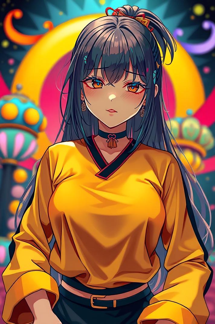 Anime style , shoulder level shot, masterpiece , best quality