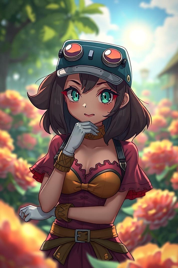 Anime style , hip level shot, masterpiece , best quality