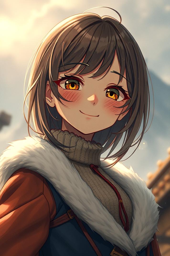 Anime style , low angle shot, masterpiece , best quality