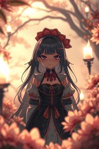Anime style , ground level shot, masterpiece , best quality