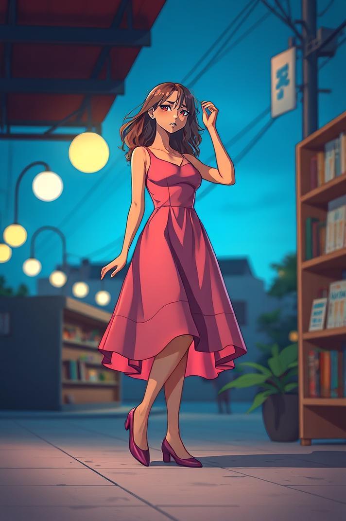 Anime style , from below shot, masterpiece , best quality