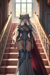 Anime style , looking away shot, masterpiece , best quality