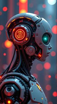 crypto ai , sci fi, digital art, robotic Jay