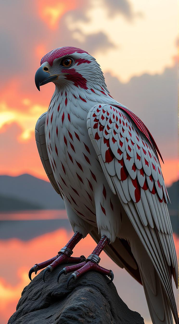 sci fi, by Ridley Scott and Vincent Callebaut, digital art, robotic Falcon