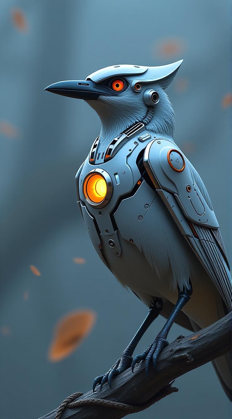 sci fi, stylized by Hajime Sorayama, digital art, robotic Cuckoo