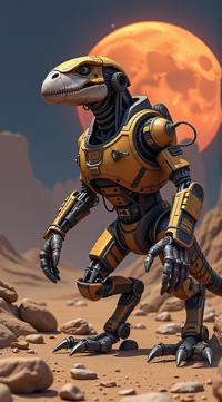 sci fi, stylized by Dan McPharlin, digital art, robotic Roc