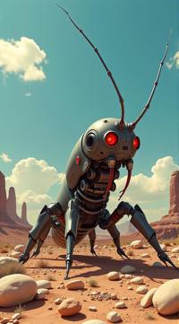 sci fi, by Dan McPharlin and Syd Mead, digital art, robotic Centipede