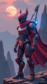 sci fi, art by Ralph Horsley , digital art, robotic Turkey