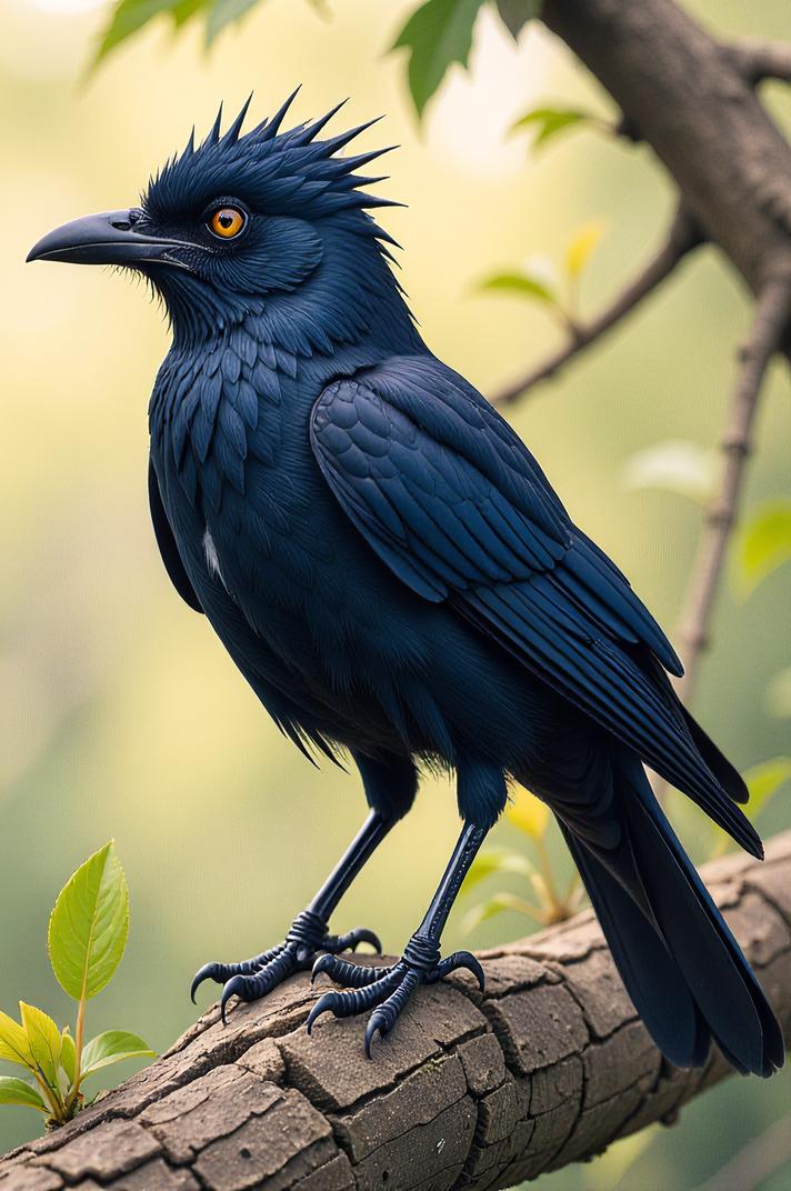 Anime style s Common Grackle from Warhammer , universe, Spikes spring bud hair, spring