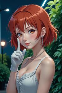anime style masterpiece,best quality , Over Eye ivory hair, spring