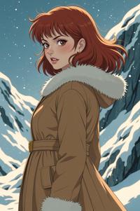 anime style masterpiece,best quality , Greased Back tomato hair, autumn