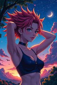 anime style masterpiece,best quality , Spike raw umber hair, spring