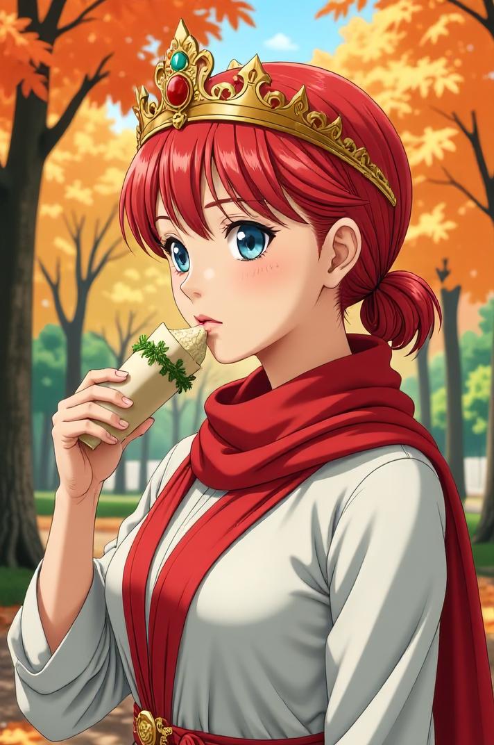 anime style masterpiece,best quality , Bald periwinkle hair, autumn