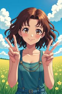 anime style masterpiece,best quality , Top Curls azure hair, spring