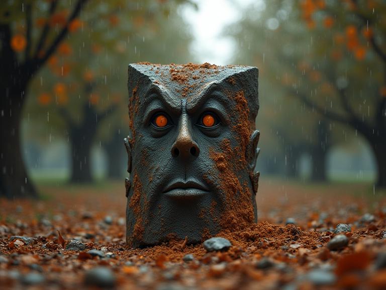 stylized by Christophe Jacrot and Thomas H fner and Max Dupain , photograph, Bronze theme , view of a Byzantine Calculator of Evil