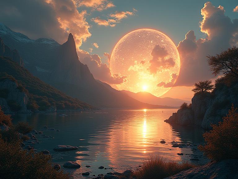 stylized by Hans Makart , photograph, cute, establishing shot of a Fairy Tale Broken Croatian Protoplanetary disk
