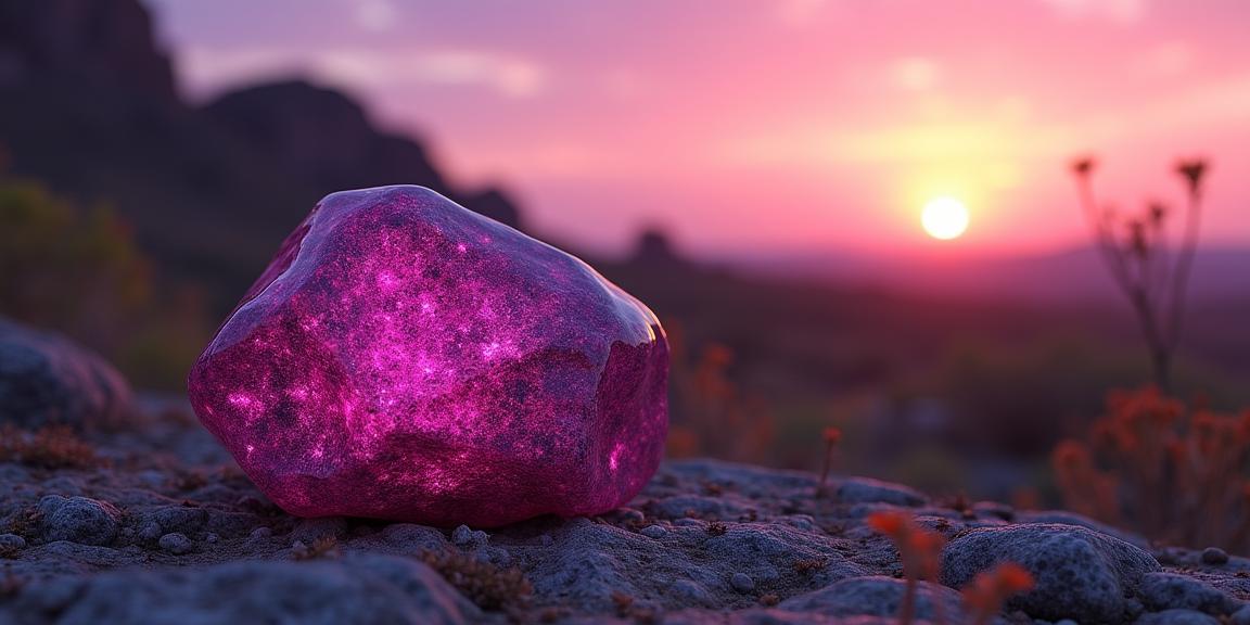 art by Danny Lyon and Jack Hughes , photograph, dark blue theme , two shot angle of a fluorescent pink Somali Elemental stones