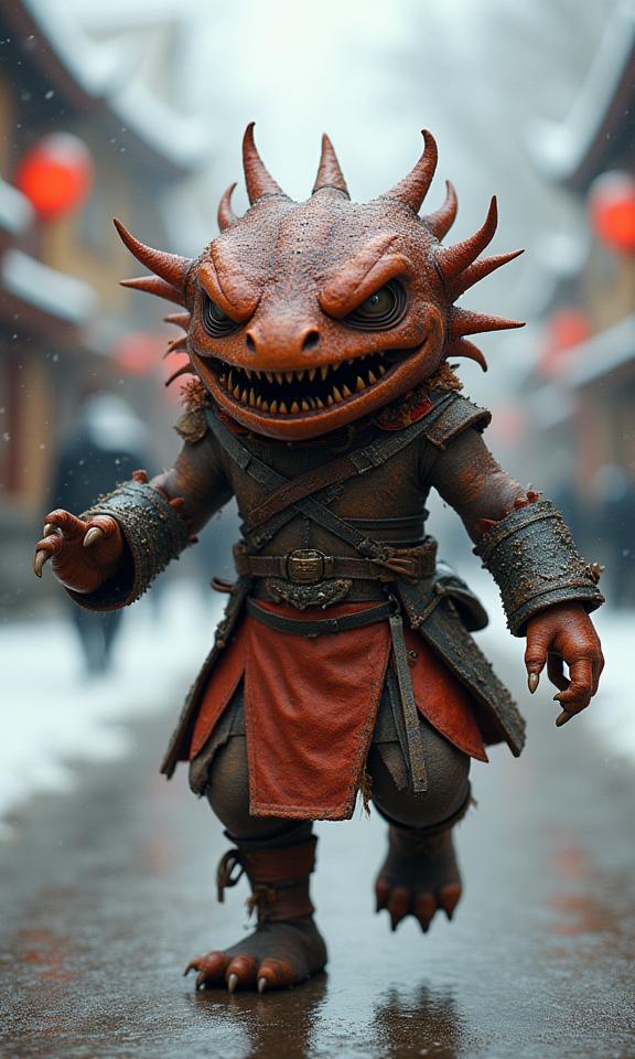 photograph, award winning, selfie of a dressed in a very Hateful Rust traditional Yuan Dynasty Aluminum Kilts, Holy Signature thick traditional Pirate monster Fearow