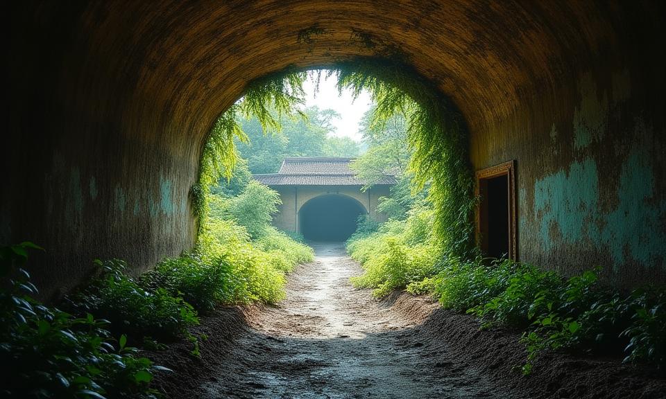 photograph, intricate background, landscape of a Phobos and Tattoo style Brazilian Forgotten subway tunnel, it is very Feathery and Inventive