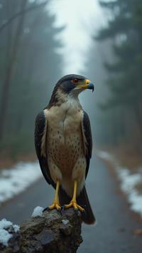 art by Matthias Haker , photograph, award winning, Dutch angle shot of a Montagu s Harrier with S parts