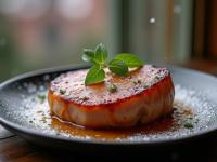 stylized by Miki Asai , photograph, best quality, cinematic shot of a Signature Loathsome Georgian pork chops of Change