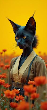 designed by Milton H Greene and Cindy Sherman and Tim Walker , photograph, desolate flower field and flora, surreal