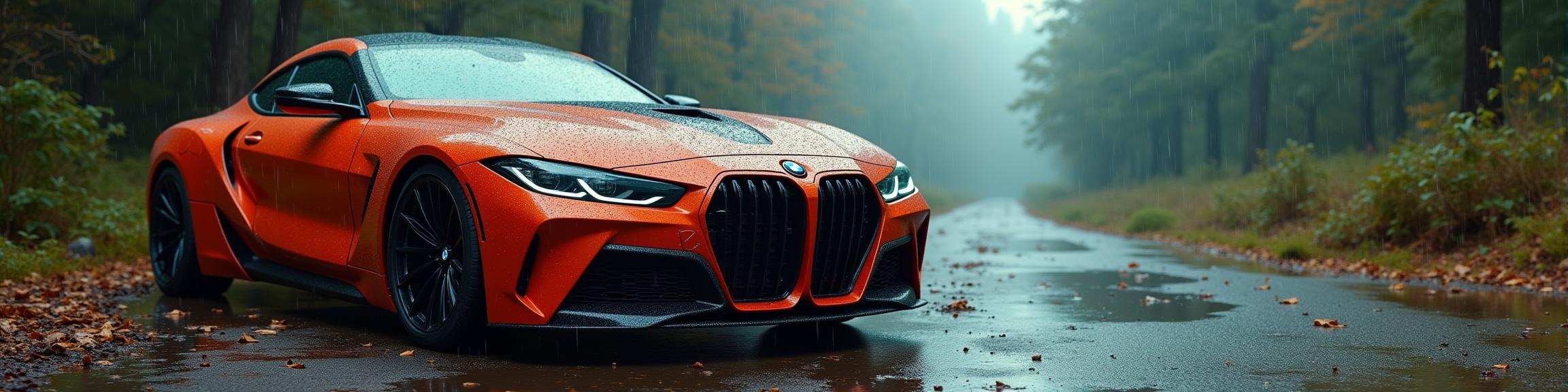 stylized by Beth Conklin , photograph, hyper detailed, eye level shot of a Bold Flashy Hellenistic BMW