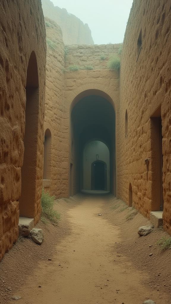 photograph, behance, medium wide shot of a Rusticcore Mysterious Silent footfalls in the sanctuary of solitude, where introspection becomes a gateway to profound self understanding