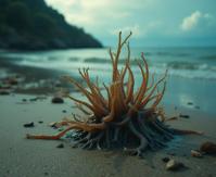 designed by Bill Brandt and Mary Ellen Mark , photograph, behance, high angle shot of a traditional Bauhaus Seaweed
