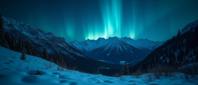 photograph, winter hillside and Solar prominence in background, Teal theme , extreme close up shot of a Intwined Booby trapped Whispers of the night