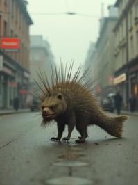 art by Joachim Brohm and Peter Basch and Matthias Haker , photograph, S city street and field, fairy tale