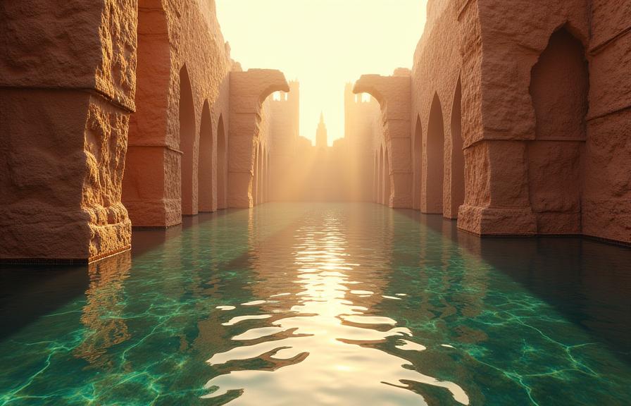 photograph, Symbolic dungeon and lake, Fluxus Art, concept art