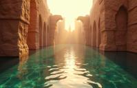 photograph, Symbolic dungeon and lake, Fluxus Art, concept art