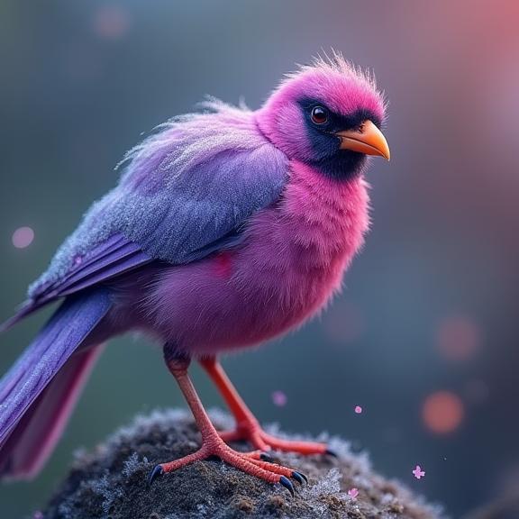 art by Carolina Herrera , photograph, Suspenseful, long shot of a Frosted good looking Pink
