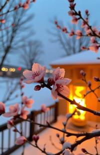 photograph, warm blossoms and Supernova remnant in background, fairy tale, selfie shot angle of a Trendy Frosted Ignition