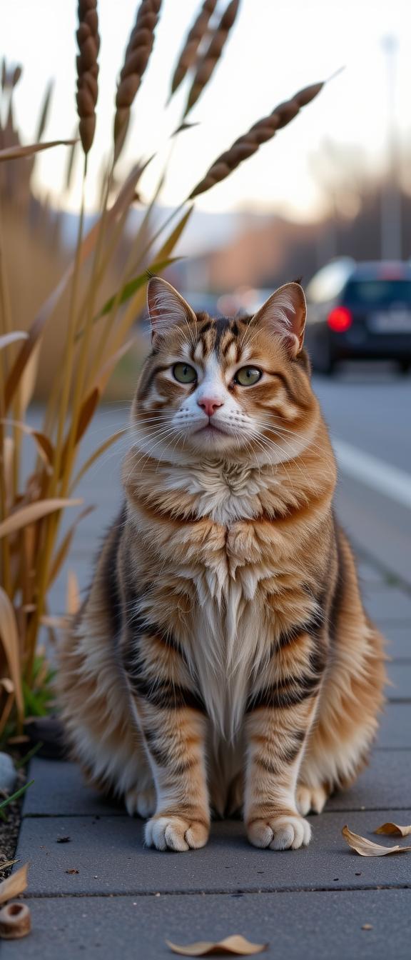 by Janet Delaney , photograph, behance, Sharp focus of an overweight Bauhaus baby Cat