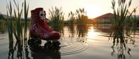 photograph, award winning, wide angle of a Croatian Roller skates of Seasons , the Roller skates is very Spiritual and Creepy