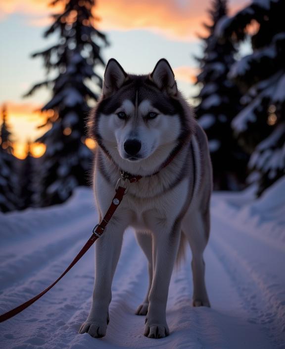 photograph, intricate details, high angle shot of a Irresistible Fur collared Tibetan Sled , it is smooth